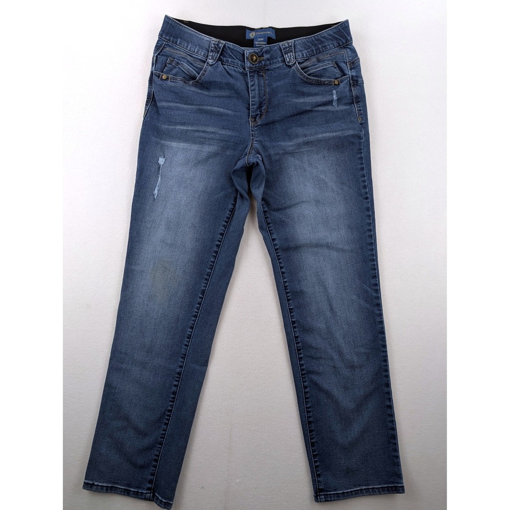 Democracy Ab'solution Straight Leg Jeans‎ Womens 14W Blue Stretch Denim